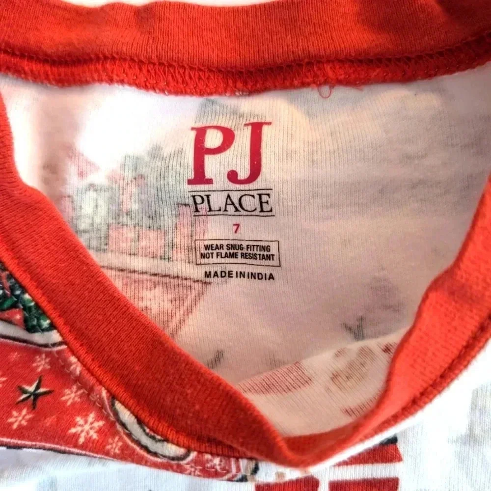 The Children's Place PJ Christmas Soft Girls Pajamas 2 Sets Cotton SZ 7